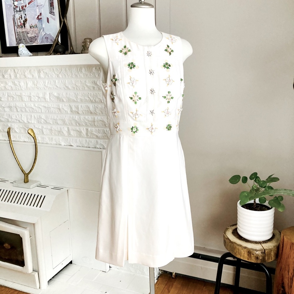 Banana Republic Embellished Fit & Flare Dress